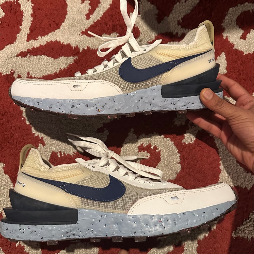 Nike Waffle One Crater Size 11.5 Blue Crimson White Black DM2873-101